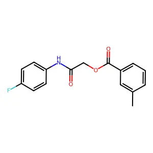 [2-(4-Fluoroanilino)-2-oxoethyl] 3-methylbenzoate structure