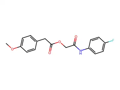 [(4-Fluorophenyl)carbamoyl]methyl 2-(4-methoxyphenyl)acetate structure