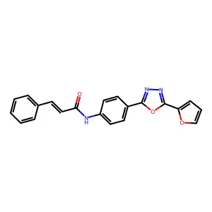 (E)-N-[4-[5-(furan-2-yl)-1,3,4-oxadiazol-2-yl]phenyl]-3-phenylprop-2-enamide structure