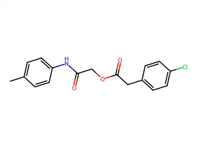 [2-(4-Methylanilino)-2-oxoethyl] 2-(4-chlorophenyl)acetate structure