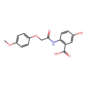 5-Hydroxy-2-{[(4-methoxyphenoxy)acetyl]amino}benzoic acid structure