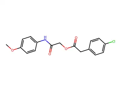 [(4-Methoxyphenyl)carbamoyl]methyl 2-(4-chlorophenyl)acetate structure