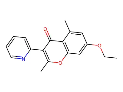 7-Ethoxy-2,5-dimethyl-3-(pyridin-2-yl)-4H-chromen-4-one structure