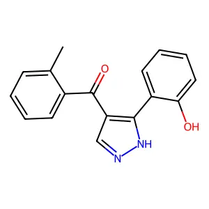 (3-(2-hydroxyphenyl)-1H-pyrazol-4-yl)(o-tolyl)methanone structure