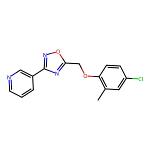 3-{5-[(4-Chloro-2-methylphenoxy)methyl]-1,2,4-oxadiazol-3-yl}pyridine structure