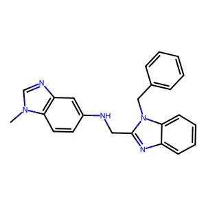 N-[(1-benzylbenzimidazol-2-yl)methyl]-1-methylbenzimidazol-5-amine structure