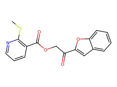 [2-(1-Benzofuran-2-yl)-2-oxoethyl] 2-methylsulfanylpyridine-3-carboxylate structure