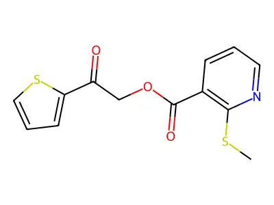 2-Oxo-2-(thiophen-2-yl)ethyl 2-(methylsulfanyl)pyridine-3-carboxylate structure