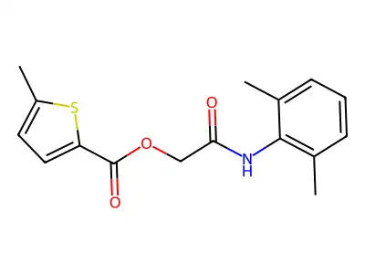 [(2,6-Dimethylphenyl)carbamoyl]methyl 5-methylthiophene-2-carboxylate structure