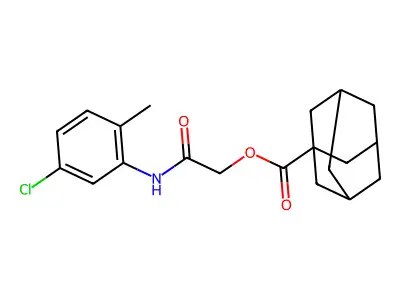2-(5-Chloro-2-methylanilino)-2-oxoethyl 1-adamantanecarboxylate structure
