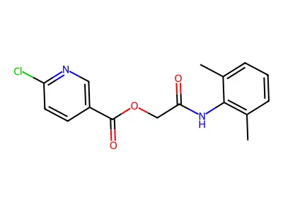 [(2,6-Dimethylphenyl)carbamoyl]methyl 6-chloropyridine-3-carboxylate structure
