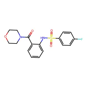 4-fluoro-N-[2-(morpholine-4-carbonyl)phenyl]benzenesulfonamide structure