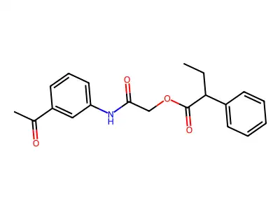 [(3-Acetylphenyl)carbamoyl]methyl 2-phenylbutanoate structure