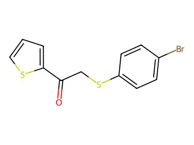 2-((4-Bromophenyl)thio)-1-(thiophen-2-yl)ethan-1-one structure