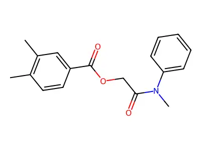 [2-(N-methylanilino)-2-oxoethyl] 3,4-dimethylbenzoate structure