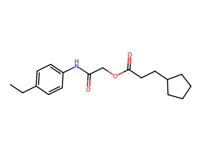 [2-(4-Ethylanilino)-2-oxoethyl] 3-cyclopentylpropanoate structure