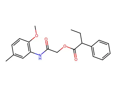 2-((2-Methoxy-5-methylphenyl)amino)-2-oxoethyl 2-phenylbutanoate structure