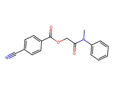 [2-(N-methylanilino)-2-oxoethyl] 4-cyanobenzoate structure
