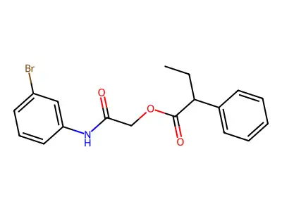 2-((3-Bromophenyl)amino)-2-oxoethyl 2-phenylbutanoate structure