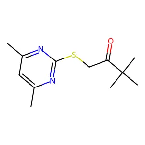 1-(4,6-Dimethylpyrimidin-2-yl)sulfanyl-3,3-dimethylbutan-2-one structure