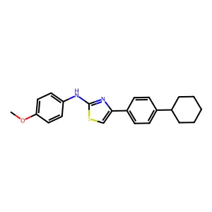 4-(4-cyclohexylphenyl)-N-(4-methoxyphenyl)-1,3-thiazol-2-amine structure