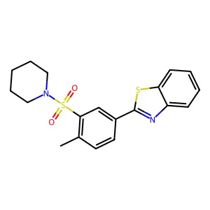 2-(4-Methyl-3-(piperidin-1-ylsulfonyl)phenyl)benzo[d]thiazole structure