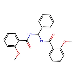 2-methoxy-N-[[(2-methoxybenzoyl)amino]-phenylmethyl]benzamide structure