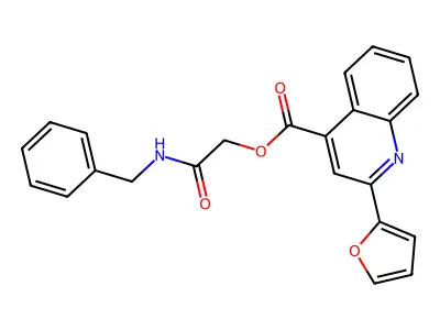 2-(Benzylamino)-2-oxoethyl 2-(furan-2-yl)quinoline-4-carboxylate structure