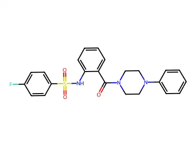 4-fluoro-N-[2-(4-phenylpiperazine-1-carbonyl)phenyl]benzenesulfonamide structure