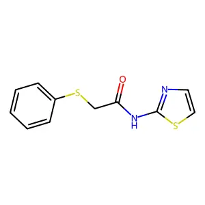2-(phenylsulfanyl)-N-(1,3-thiazol-2-yl)acetamide structure