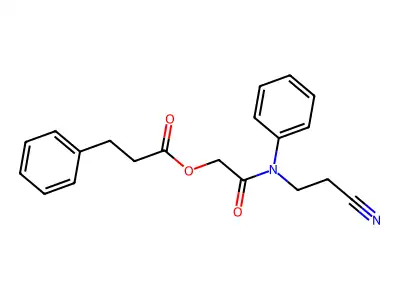 [2-[N-(2-cyanoethyl)anilino]-2-oxoethyl] 3-phenylpropanoate structure