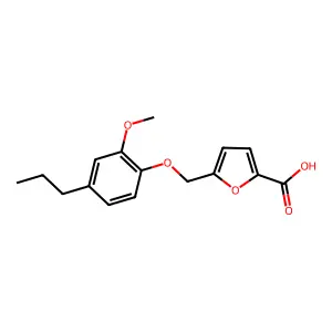 5-(2-Methoxy-4-propylphenoxymethyl)furan-2-carboxylic acid structure