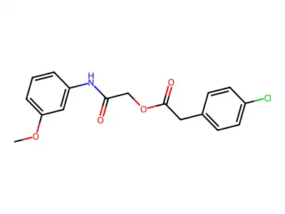 [2-(3-Methoxyanilino)-2-oxoethyl] 2-(4-chlorophenyl)acetate structure