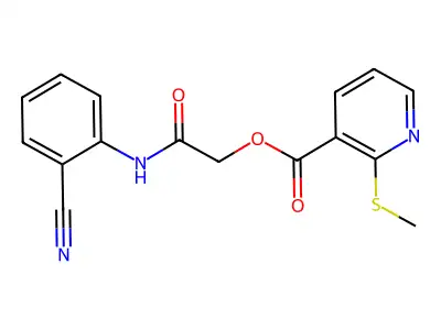 [(2-Cyanophenyl)carbamoyl]methyl 2-(methylsulfanyl)pyridine-3-carboxylate structure
