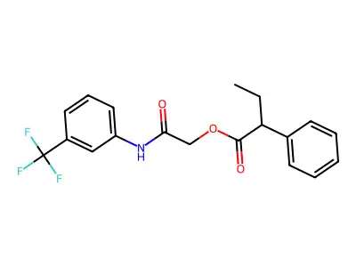{[3-(Trifluoromethyl)phenyl]carbamoyl}methyl 2-phenylbutanoate structure