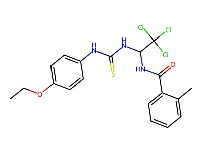 2-ME-N-(2,2,2-Trichloro-1-(((4-ethoxyanilino)carbothioyl)amino)ethyl)benzamide structure