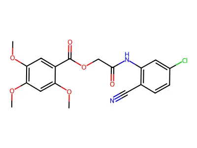 2-[(5-Chloro-2-cyanophenyl)amino]-2-oxoethyl 2,4,5-trimethoxybenzoate structure