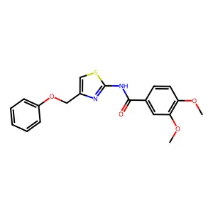 3,4-dimethoxy-N-[4-(phenoxymethyl)-1,3-thiazol-2-yl]benzamide structure