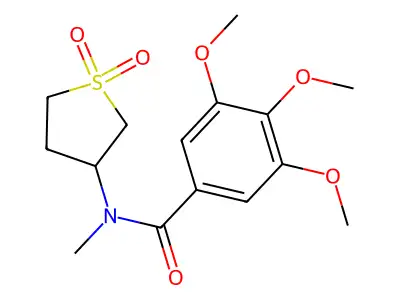 N-(1,1-dioxo-1lambda6-thiolan-3-yl)-3,4,5-trimethoxy-N-methylbenzamide structure