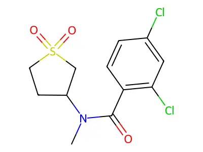 2,4-dichloro-N-(1,1-dioxidotetrahydrothiophen-3-yl)-N-methylbenzamide structure