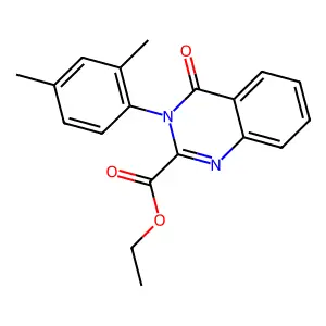Ethyl 3-(2,4-dimethylphenyl)-4-oxo-3,4-dihydroquinazoline-2-carboxylate structure