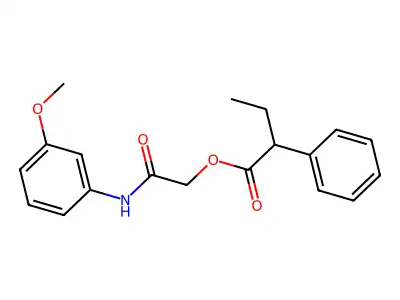 [(3-Methoxyphenyl)carbamoyl]methyl 2-phenylbutanoate structure