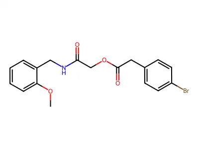 [2-[(2-Methoxyphenyl)methylamino]-2-oxoethyl] 2-(4-bromophenyl)acetate structure