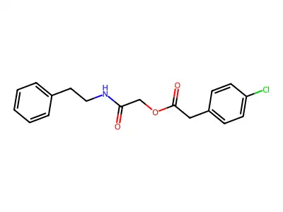 [(2-Phenylethyl)carbamoyl]methyl 2-(4-chlorophenyl)acetate structure
