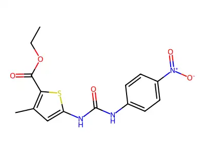 Ethyl 3-methyl-5-[(4-nitrophenyl)carbamoylamino]thiophene-2-carboxylate structure