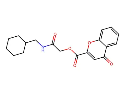 [2-(Cyclohexylmethylamino)-2-oxoethyl] 4-oxochromene-2-carboxylate structure