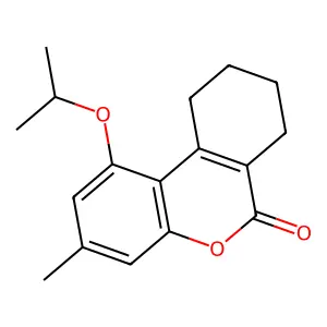 1-isopropoxy-3-methyl-7,8,9,10-tetrahydro-6H-benzo[c]chromen-6-one structure