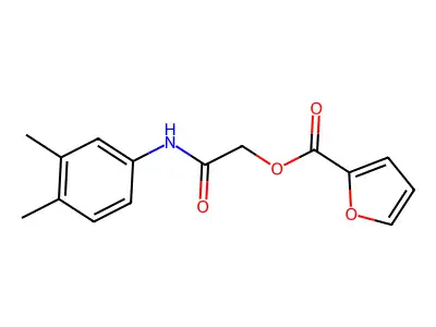 [2-(3,4-Dimethylanilino)-2-oxoethyl] furan-2-carboxylate structure