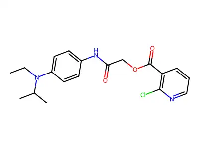 ({4-[ethyl(propan-2-yl)amino]phenyl}carbamoyl)methyl 2-chloropyridine-3-carboxylate structure
