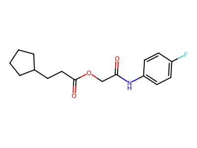 [(4-Fluorophenyl)carbamoyl]methyl 3-cyclopentylpropanoate structure